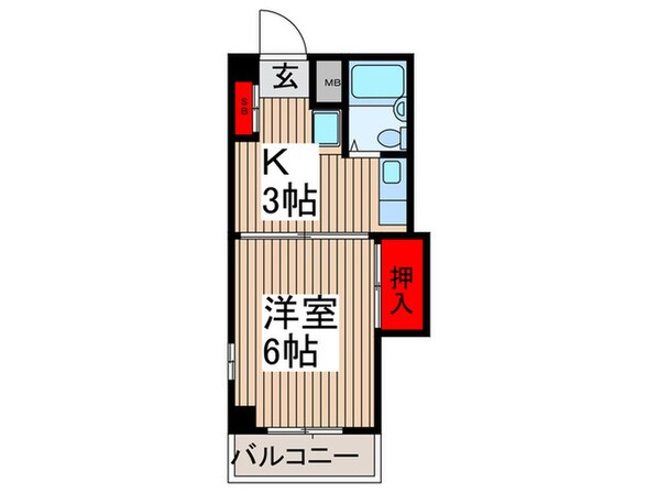 第２スカイコーポの物件間取画像